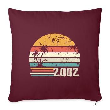 2002 Geburtstagsgeschenk - Made in 2002 Retro 2002 - Sofakissenbezug 45 x 45 cm - Burgunderrot - Vorne