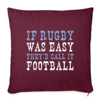 Rugby facile Ils l’appelleraient Football Argentine Rugby - Housse de coussin décorative 45 x 45 cm - bordeaux - Devant