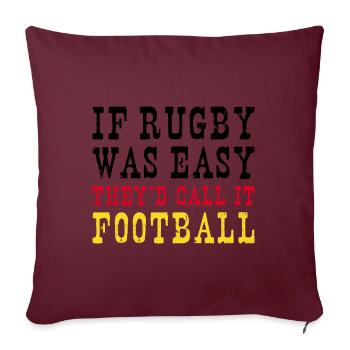 Rugby facile Ils l’appelleraient Football Allemagne Rugby - Housse de coussin décorative 45 x 45 cm - bordeaux - Devant