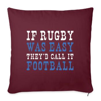 Rugby facile Ils l’appelleraient Football Uruguay Rugby - Housse de coussin décorative 45 x 45 cm - bordeaux - Devant
