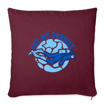 Plongée sous-marine Plongeurs Plongée - Housse de coussin décorative 45 x 45 cm - bordeaux - Devant