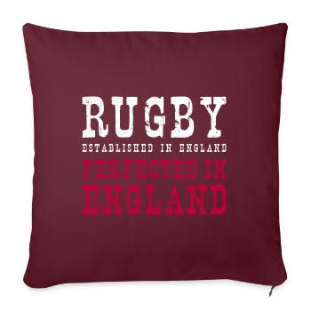 Le rugby perfectionné en Angleterre Le rugby - Housse de coussin décorative 45 x 45 cm - bordeaux - Devant