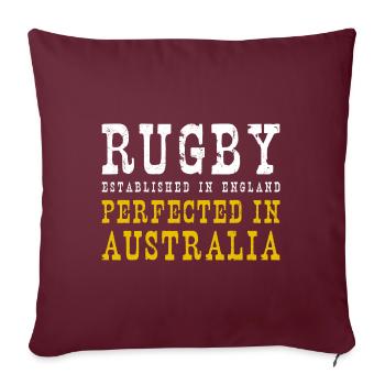 Rugby perfectionné en Australie Rugby - Housse de coussin décorative 45 x 45 cm - bordeaux - Devant