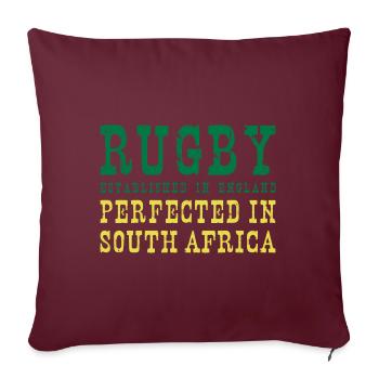 Rugby perfectionné en Afrique du Sud Rugby - Housse de coussin décorative 45 x 45 cm - bordeaux - Devant