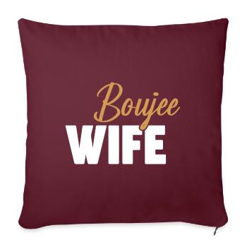 Zurückhaltend Boujee Ehefrau Mama - Sofakissenbezug 45 x 45 cm - Burgunderrot - Vorne