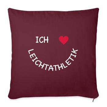 Leichtathletik - Sofakissenbezug 45 x 45 cm - Burgunderrot - Vorne
