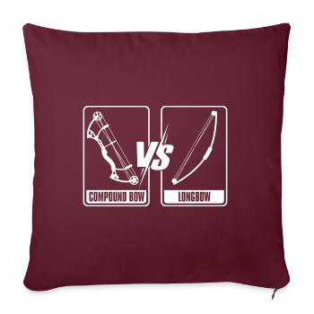 Tir à l’arc Flèche Tir à l’arc Tir à l’arc - Housse de coussin décorative 45 x 45 cm - bordeaux - Devant