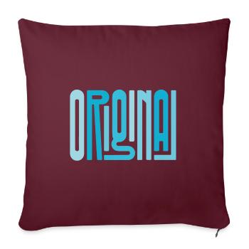 Bleu d'origine - Housse de coussin décorative 45 x 45 cm - bordeaux - Devant