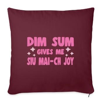 Bao Bun Dim Sum Drôle Siu mai-Ch Joy Cuisine Asiatique - Housse de coussin décorative 45 x 45 cm - bordeaux - Devant
