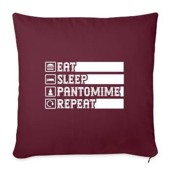 Cirque Graphique Pantomime Répétition Cirque Interprète - Housse de coussin décorative 45 x 45 cm - bordeaux - Devant