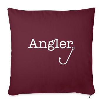 Pêcheur pêcheur - Housse de coussin décorative 45 x 45 cm - bordeaux - Devant