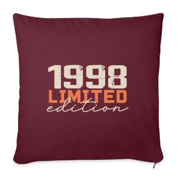 Né en 1998 | Vintage 1998 Anniversaire Rétro - Housse de coussin décorative 45 x 45 cm - bordeaux - Devant
