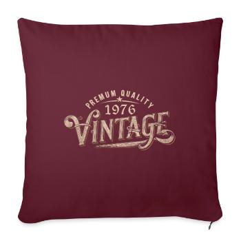 1976 Vintage 1976 Cadeau Anniversaire 1976 Rétro - Housse de coussin décorative 45 x 45 cm - bordeaux - Devant