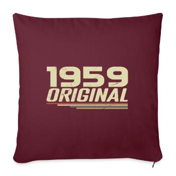 Né en 1959 Vintage 1959 Anniversaire Rétro 1959 - Housse de coussin décorative 45 x 45 cm - bordeaux - Devant