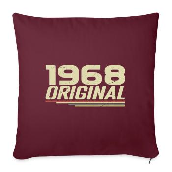 Né en 1968 Vintage 1968 Anniversaire Rétro 1968 - Housse de coussin décorative 45 x 45 cm - bordeaux - Devant
