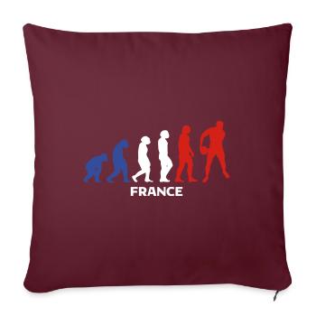 Joueur de rugby Sport Rugby Cadeau Rugby Entraîneur de rugby - Housse de coussin décorative 45 x 45 cm - bordeaux - Devant