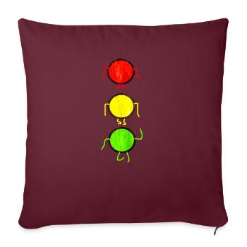 Voiture de l'auto-école mâle - Housse de coussin décorative 45 x 45 cm - bordeaux - Devant