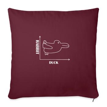 Pâques lapin lapin de Pâques Canard - Housse de coussin décorative 45 x 45 cm - bordeaux - Devant