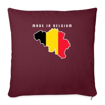 Made in Belgium Né du drapeau de football de mon pays - Housse de coussin décorative 45 x 45 cm - bordeaux - Devant