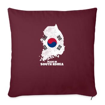 Südkorea Land Asien - Sofakissenbezug 45 x 45 cm - Burgunderrot - Vorne