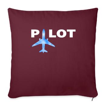 Tee shirt Cadeau Pilotes Pilotes - Housse de coussin décorative 45 x 45 cm - bordeaux - Devant