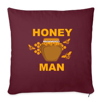 Honey Man Biene Imker Honig - Sofakissenbezug 45 x 45 cm - Burgunderrot - Vorne