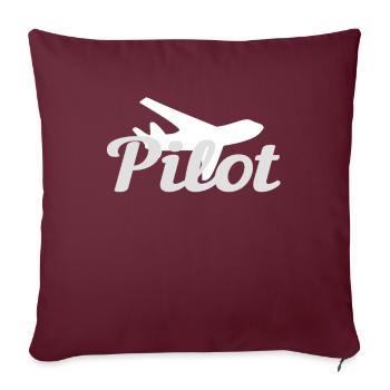 Pilotes pilotes - Housse de coussin décorative 45 x 45 cm - bordeaux - Devant
