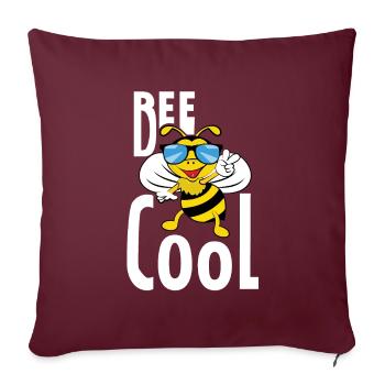Abeille cool abeille - Housse de coussin décorative 45 x 45 cm - bordeaux - Devant