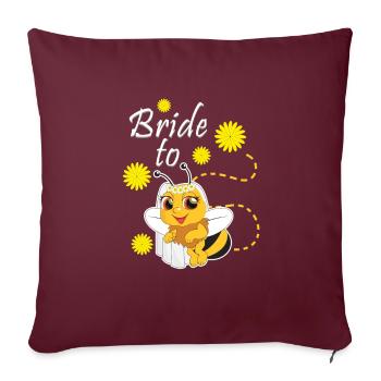 Bride to Bee Imker - Sofakissenbezug 45 x 45 cm - Burgunderrot - Vorne