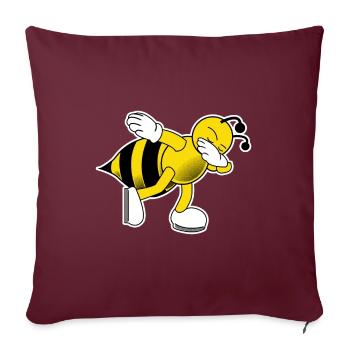 Abeilles abeilles tamponner les apiculteurs - Housse de coussin décorative 45 x 45 cm - bordeaux - Devant