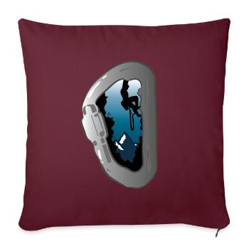 Carabine grimpante - Housse de coussin décorative 45 x 45 cm - bordeaux - Devant