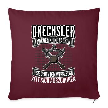 Drechsler Drechslerei Drechselmeister Say - Housse de coussin décorative 45 x 45 cm - bordeaux - Devant
