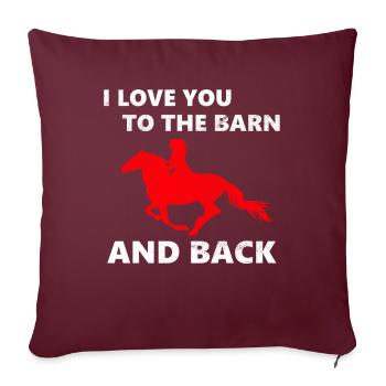 Équitation Chevaux Équitation Cavalier Cheval - Housse de coussin décorative 45 x 45 cm - bordeaux - Devant