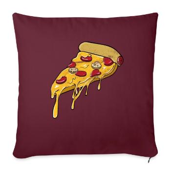 pizza - Housse de coussin décorative 45 x 45 cm - bordeaux - Devant