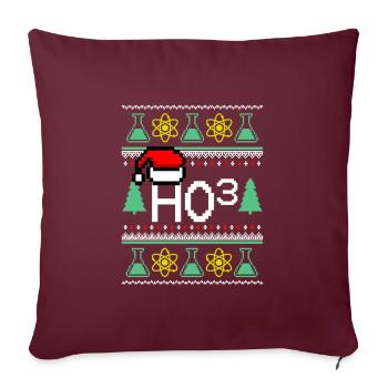 Ho ho ho Weihnachten - Sofakissenbezug 45 x 45 cm - Burgunderrot - Vorne