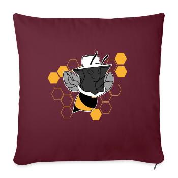 Imker Biene - Sofakissenbezug 45 x 45 cm - Burgunderrot - Vorne