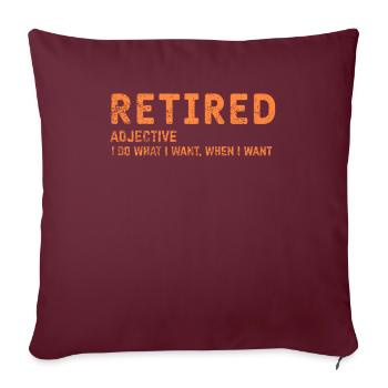 Rente Rentner Geschenk - Sofakissenbezug 45 x 45 cm - Burgunderrot - Vorne