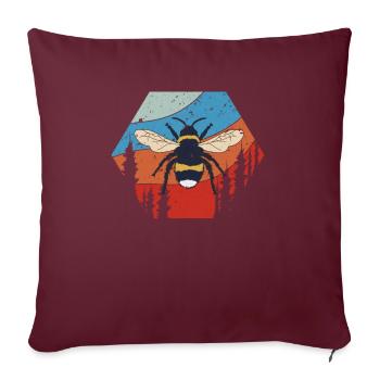 Imker Biene - Sofakissenbezug 45 x 45 cm - Burgunderrot - Vorne