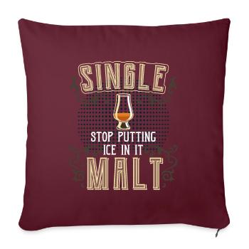 single peinture whisky - Housse de coussin décorative 45 x 45 cm - bordeaux - Devant