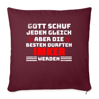 Imker Bienen Spruch - Sofakissenbezug 45 x 45 cm - Burgunderrot - Vorne