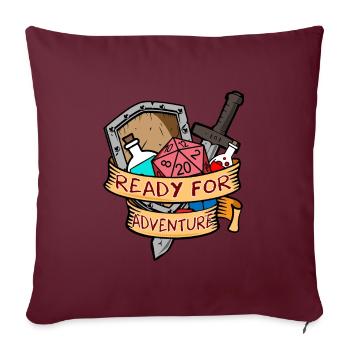 Aventure Jeu jeu de société Jeu de dés - Housse de coussin décorative 45 x 45 cm - bordeaux - Devant