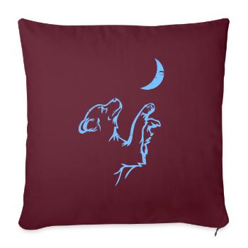 Chemise chien chien - Housse de coussin décorative 45 x 45 cm - bordeaux - Devant