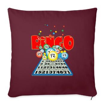 loto - Housse de coussin décorative 45 x 45 cm - bordeaux - Devant