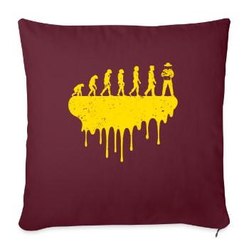 Bienen Imker Evolution - Sofakissenbezug 45 x 45 cm - Burgunderrot - Vorne