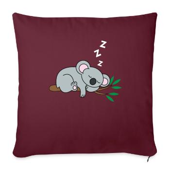 Koala Dormant Ours Koala - Housse de coussin décorative 45 x 45 cm - bordeaux - Devant