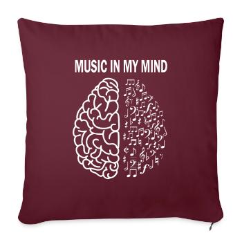 Musicien musique disant - Housse de coussin décorative 45 x 45 cm - bordeaux - Devant