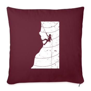 Escalade vintage - Housse de coussin décorative 45 x 45 cm - bordeaux - Devant