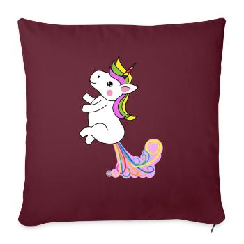 Pups de licorne Pupsend - Housse de coussin décorative 45 x 45 cm - bordeaux - Devant