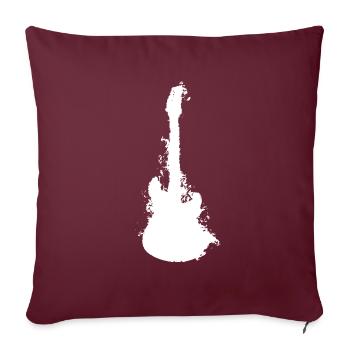 Guitare guitare - Housse de coussin décorative 45 x 45 cm - bordeaux - Devant