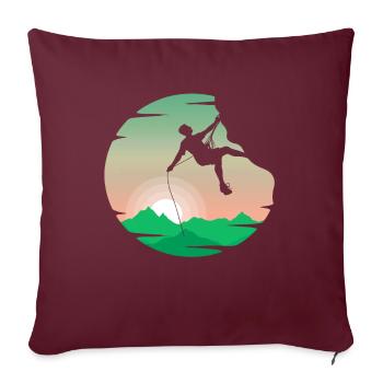 Escalade escalade - Housse de coussin décorative 45 x 45 cm - bordeaux - Devant